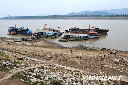 湖南旱情緩解 湘江長沙段水位回漲