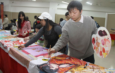 海外華裔大學生用畫筆直抒思鄉之情(組圖)