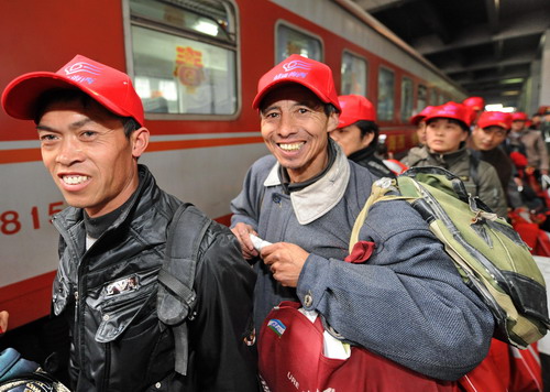 福州開出春運首趟外來務工人員專列