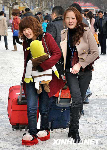 雪停啦！回家啦！