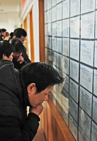 杭州正月初六:返城農民工找活忙