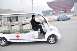 新日首批14座電動車和醫療電動車進駐世博園區