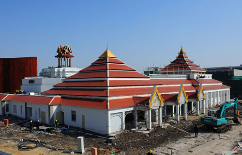 世博展館進入最后裝飾布展階段