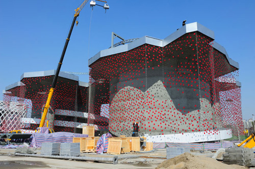 世博展館進入最后裝飾布展階段