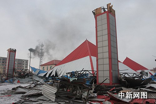 哈爾濱一加油站大面積坍塌 個體業主試圖瞞天過海