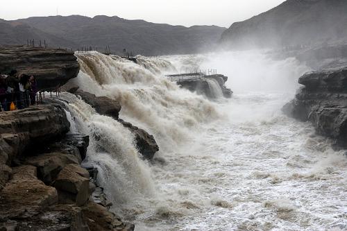 黃河壺口現今年最大瀑布