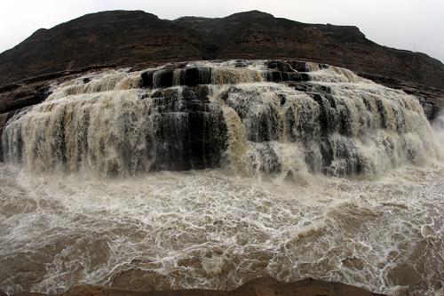 黃河壺口現今年最大瀑布