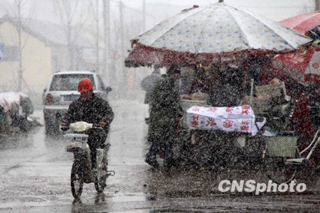 江蘇贛榆降下“三月雪”