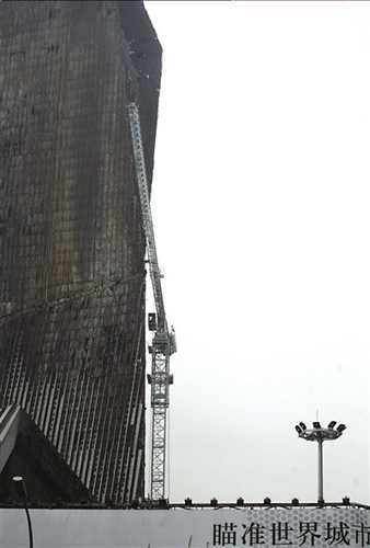 央視火災大樓確定不會拆遷 已開始動工(圖)