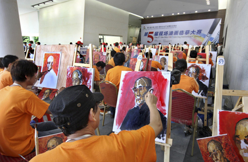 深圳“油畫村”舉辦油畫臨摹大賽