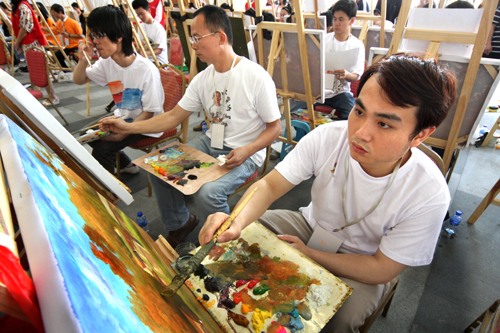 深圳“油畫村”舉辦油畫臨摹大賽