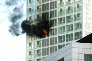 北京建外SOHO昨日起火 未造成人員傷亡