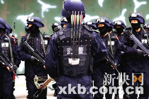 廣州武警特戰隊配發反恐儀器備戰亞運安保
