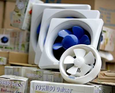 換氣扇商標近似東芝 涉嫌侵權被查扣(圖)