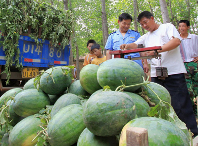 河南寧陵工商人員當“稱”官(圖)