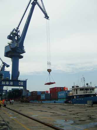 江蘇如皋港集裝箱航線開通
