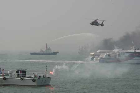 兩岸首次共同進(jìn)行大規(guī)模海陸空聯(lián)合搜救演練