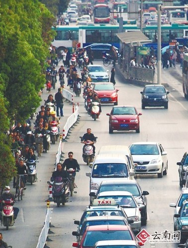 電動自行車事故發生率居昆明各類交通事故首位