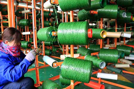 泰山體育集團加班生產出口產品