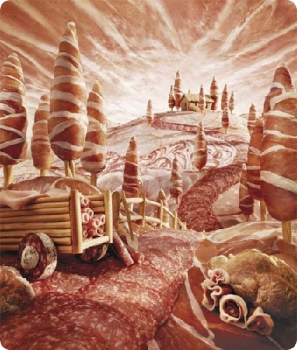 神奇！絕美食物風景畫