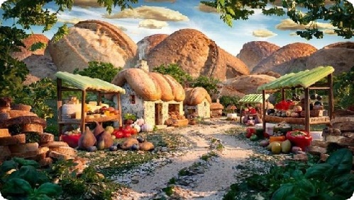 神奇！絕美食物風景畫