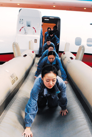 實拍上海航空乘務訓練中心