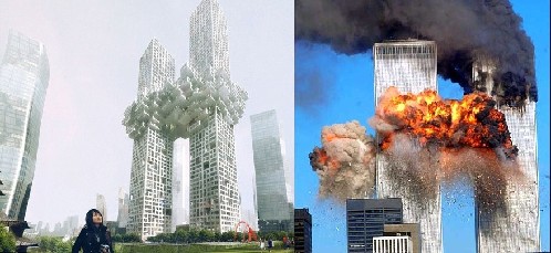 韓國大樓酷似世貿被襲場景