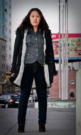 實拍蒙古國大街上出人意料的美女