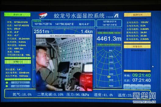 “蛟龍”號(hào)進(jìn)行7000米級(jí)海試二次試驗(yàn)