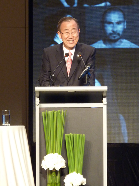 潘基文出席公益短片《2032我們期望的未來》揭幕儀式