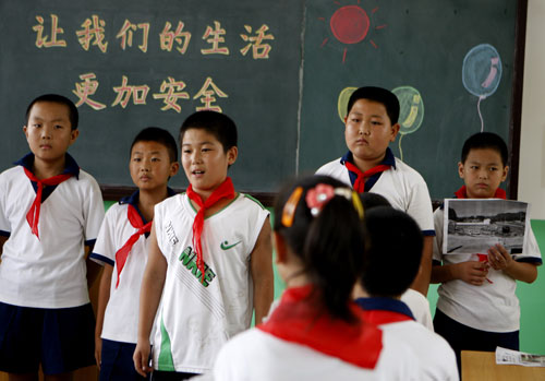 北京房山“7•21”受災(zāi)學(xué)校如期開學(xué) 安全教育成第一課
