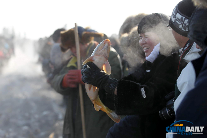 直擊吉林查干湖冬季捕魚