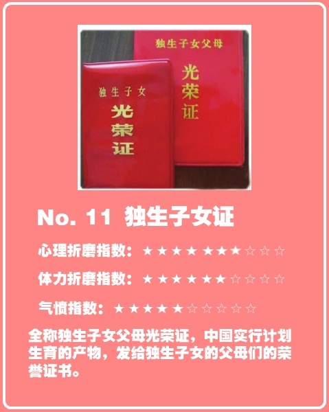 中國(guó)最折騰人的證件排行榜