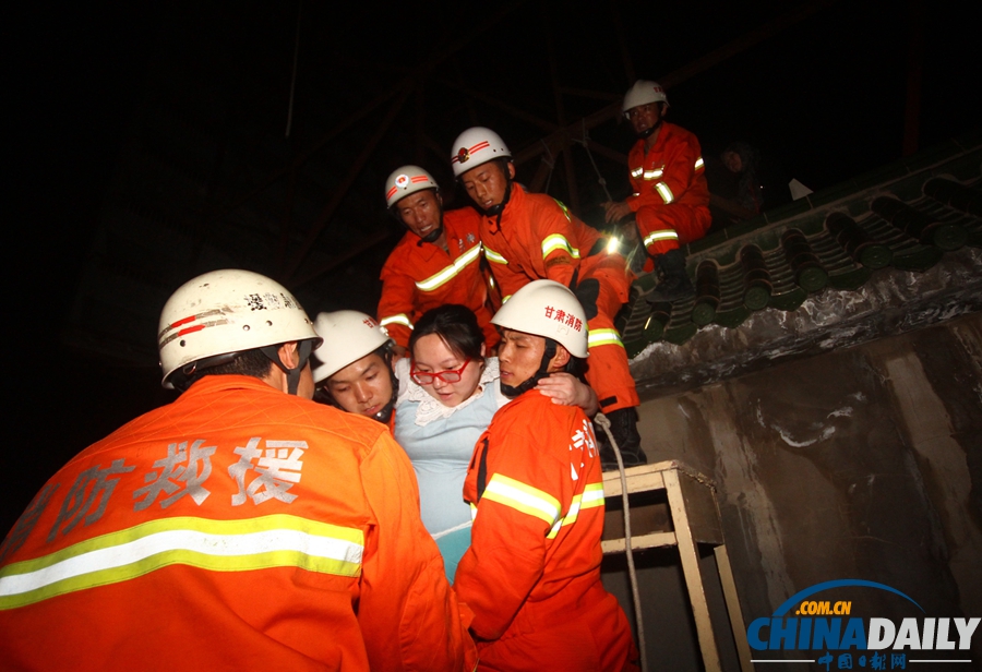 蘭州北濱河中路恒祥小區發生山體崩塌事故