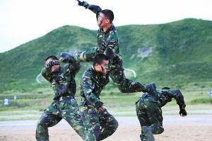 解放軍在10環內畫小圈“11環”練狙槍瞄準(圖)