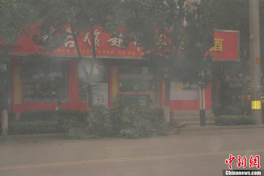 高清：甘肅河西走廊遭遇沙塵暴襲擊