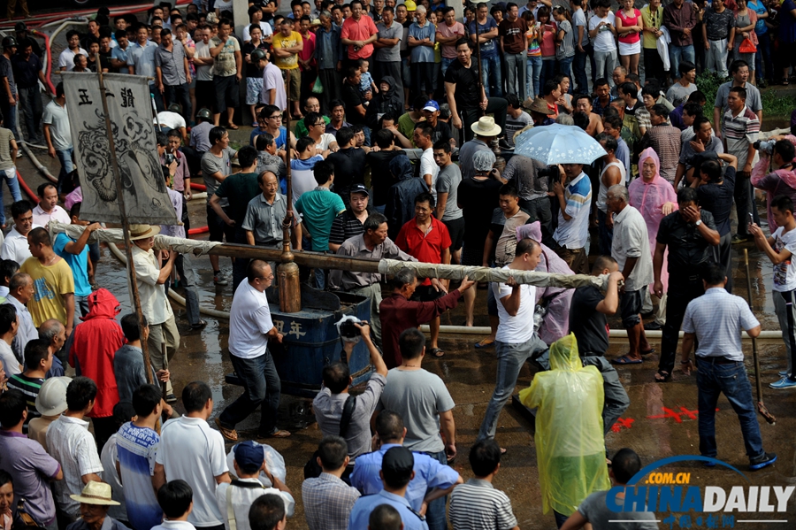 高清組圖：浦江百姓“戲水龍”