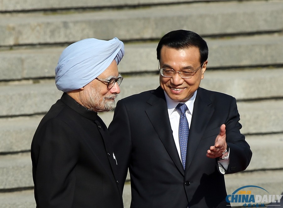 李克強舉行儀式歡迎印度總理辛格訪華