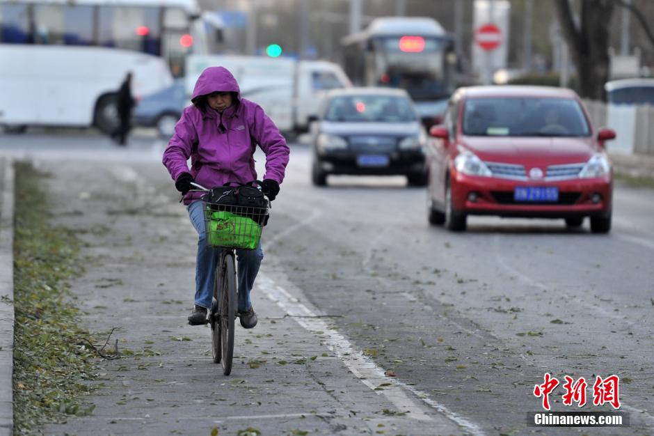 中國多地大風降溫 京城迎入冬最冷一天