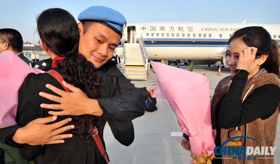 中國第二支赴南蘇丹維和警隊凱旋