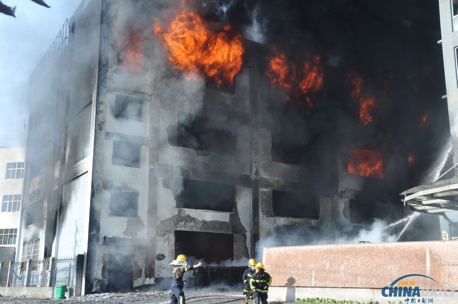 浙江永嘉一游樂設備公司發生火災