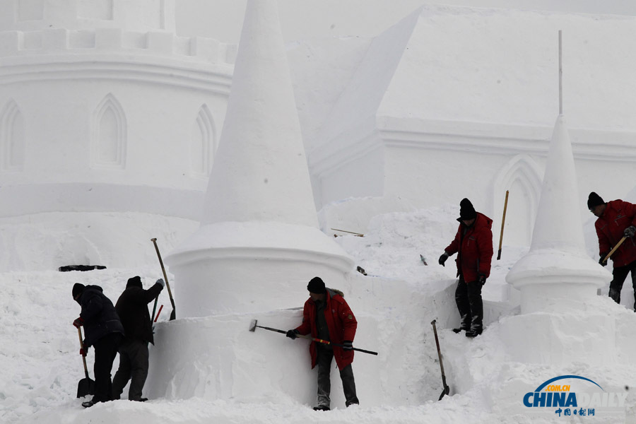 大型雪雕亮相吉林長春