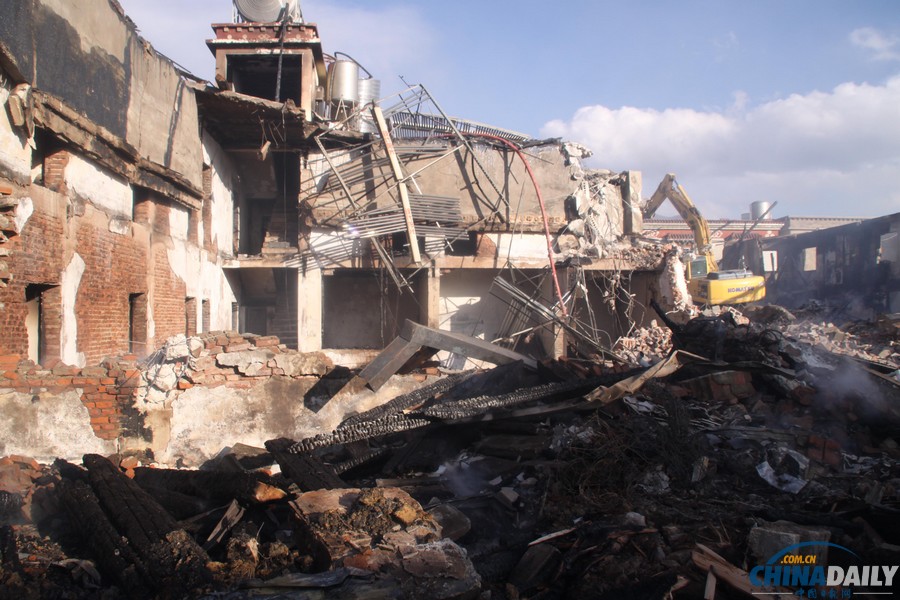 實拍香格里拉獨克宗古城災后一片廢墟