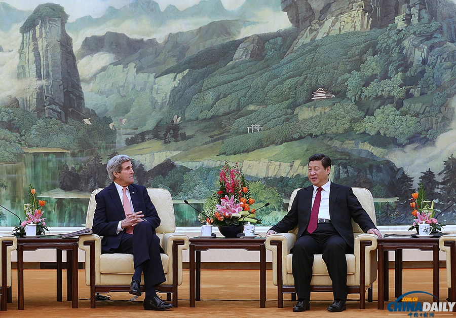 國家主席習近平會見美國國務卿約翰·克里