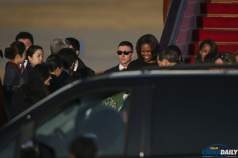 美國(guó)“第一夫人”米歇爾·奧巴馬抵達(dá)北京