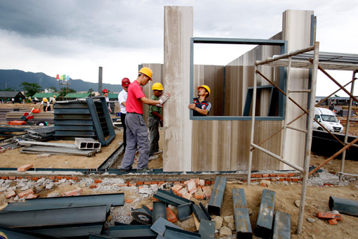 北京房山最大災民安置點建設安置房加速