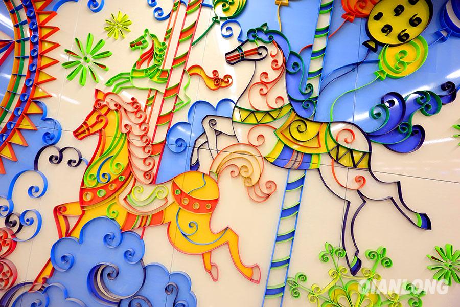 北京地鐵7號線歡樂谷站高清照曝光 似夢幻城堡