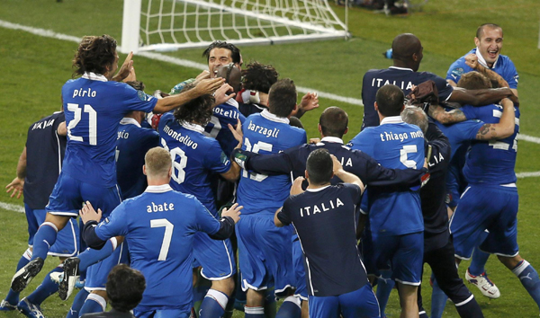 歐洲杯：布馮撲點(diǎn) 意大利點(diǎn)球4:2淘汰英格蘭晉級(jí)