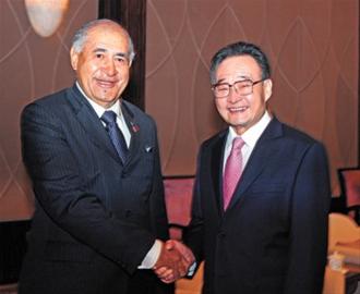 吳邦國在滬分晤柬埔寨 斐濟 老撾 利比里亞領導人 感謝支持世博