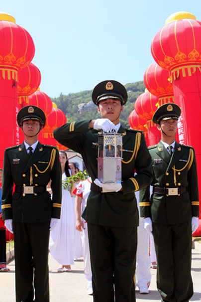 全國特奧運動會圣火采集儀式在福建湄洲島舉行